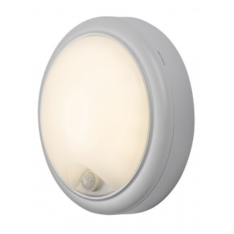 RABALUX 77029 | Hitura Rabalux zidna svjetiljka okrugli sa senzorom, svjetlosni senzor - sumračni prekidač 1x LED 1500lm 4000K IP54 bijelo