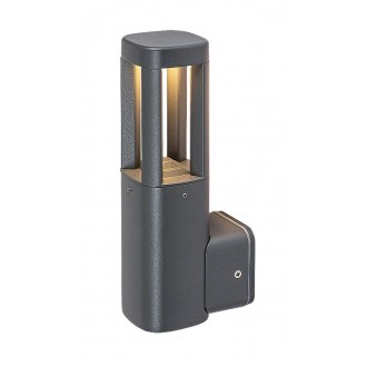 RABALUX 77033 | Kalisz Rabalux zidna svjetiljka 1x LED 250lm 3000K IP54 antracit siva, opal