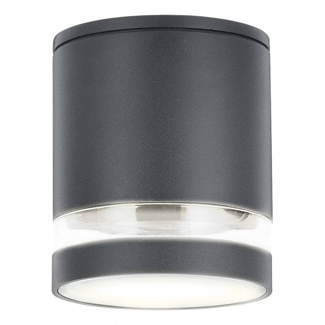 RABALUX 7817 | Zombor Rabalux stropne svjetiljke svjetiljka okrugli 1x GU10 IP54 antracit, prozirno