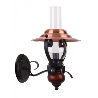 RABALUX 7868 | Enna Rabalux zidna svjetiljka 1x E14 crno, bronca, boja oraha