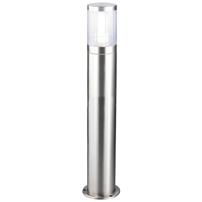 RABALUX 8168 | Atlanta Rabalux podna svjetiljka 80cm UV odporna plastika 1x E27 IP44 UV plemeniti čelik, čelik sivo, prozirno