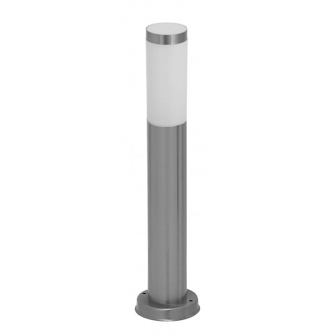 RABALUX 8263 | Inox Rabalux podna svjetiljka 45cm UV odporna plastika 1x E27 IP44 UV plemeniti čelik, čelik sivo, bijelo