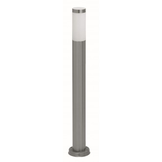 RABALUX 8264 | Inox Rabalux podna svjetiljka 65cm UV odporna plastika 1x E27 IP44 UV plemeniti čelik, čelik sivo, bijelo