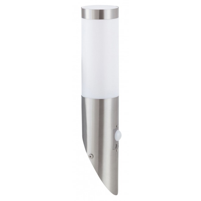 RABALUX 8266 | Inox Rabalux zidna svjetiljka sa senzorom UV odporna plastika 1x E27 IP44 UV plemeniti čelik, čelik sivo, bijelo