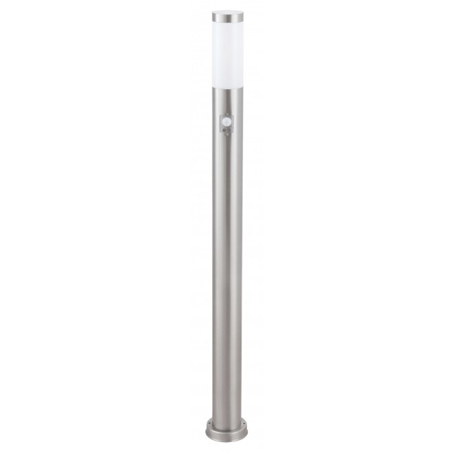RABALUX 8268 | Inox Rabalux podna svjetiljka 110cm sa senzorom UV odporna plastika 1x E27 IP44 UV plemeniti čelik, čelik sivo, bijelo