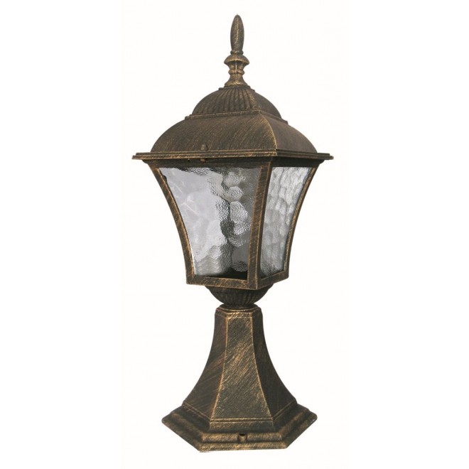 RABALUX 8393 | Toscana Rabalux podna svjetiljka 41,5cm 1x E27 IP43 antik zlato, prozirna