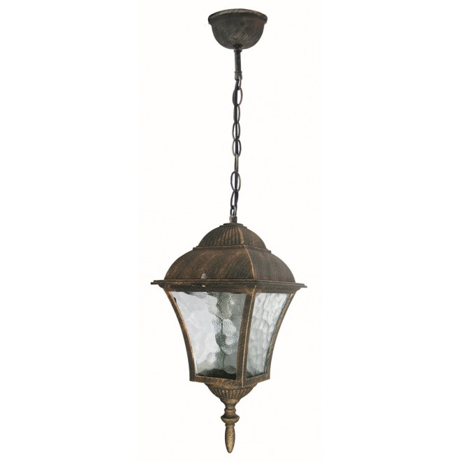 RABALUX 8394 | Toscana Rabalux visilice svjetiljka 1x E27 IP43 antik zlato, prozirna