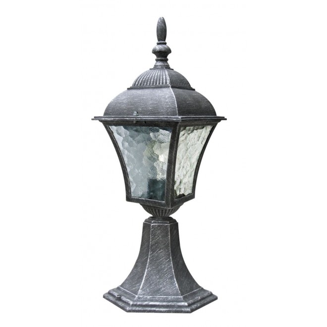 RABALUX 8398 | Toscana Rabalux podna svjetiljka 41,5cm 1x E27 IP43 antik srebrna, prozirna