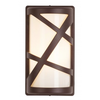 RABALUX 8766 | Durango Rabalux zidna svjetiljka UV odporna plastika 1x E27 IP54 UV smeđe, bijelo