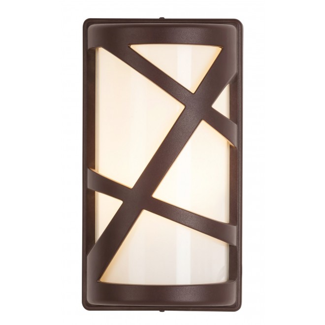 RABALUX 8766 | Durango Rabalux zidna svjetiljka UV odporna plastika 1x E27 IP54 UV smeđe, bijelo