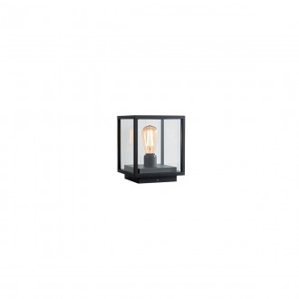 REDO 9109 | Vitra-RD Redo podna svjetiljka 24,5cm 1x E27 IP54 crno mat, prozirna