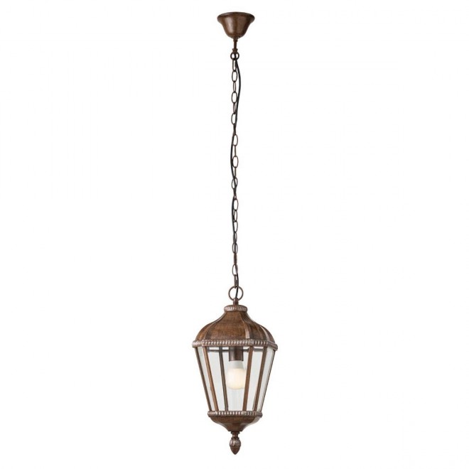 REDO 9659 | Essen Redo visilice svjetiljka 1x E27 IP44 braon antik, prozirno