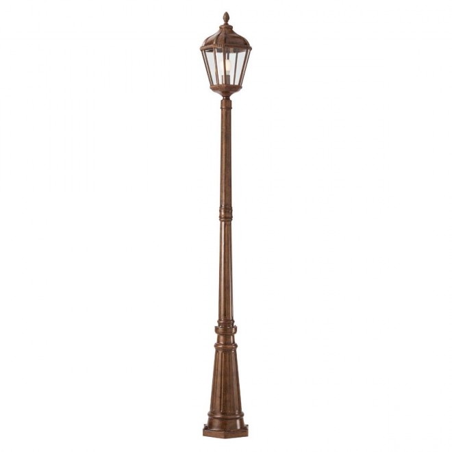 REDO 9662 | Essen Redo podna svjetiljka 221,5cm 1x E27 IP44 braon antik, prozirno