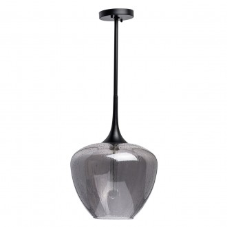 REGENBOGEN 606011301 | Bremen-MW Regenbogen visilice svjetiljka 1x E27 430lm crno, dim, efekt vodene kapi