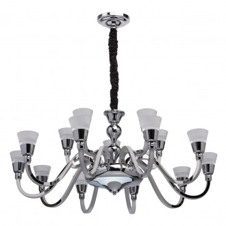 REGENBOGEN 659010615 | Rotenburg Regenbogen luster svjetiljka 1x LED 6480lm 3200K krom, crno, opal
