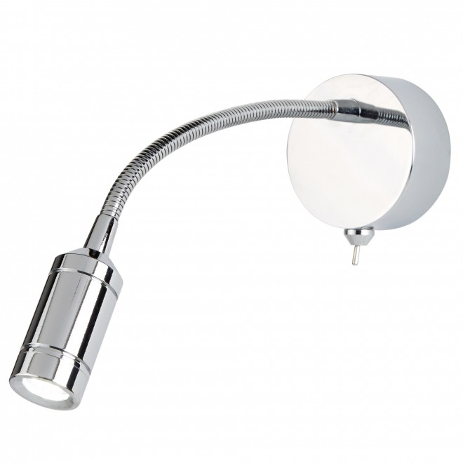 SEARCHLIGHT 2256CC | Wall-SL Searchlight zidna svjetiljka s prekidačem fleksibilna 1x LED 24lm 3000K krom, prozirno
