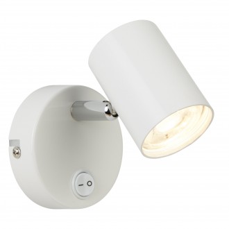 SEARCHLIGHT 3171WH | RolloS Searchlight spot svjetiljka s prekidačem elementi koji se mogu okretati 1x LED 350lm 3000K bijelo, krom, prozirno