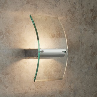 SEARCHLIGHT 4115-LED | Wall-SL Searchlight zidna svjetiljka 1x LED 500lm 3000K krom, prozirno