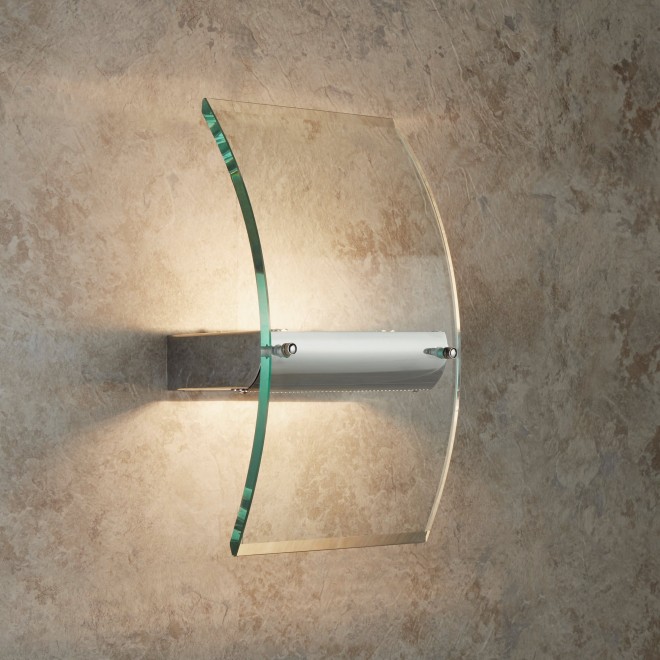 SEARCHLIGHT 4115-LED | Wall-SL Searchlight zidna svjetiljka 1x LED 500lm 3000K krom, prozirno