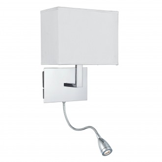 SEARCHLIGHT 6519CC | Wall-SL Searchlight zidna svjetiljka s prekidačem fleksibilna 1x E27 + 1x LED 70lm krom, bijelo