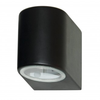 SEARCHLIGHT 8008-1BK-LED | OutdoorS-020 Searchlight zidna svjetiljka 1x GU10 270lm 3000K IP44 crno, acidni