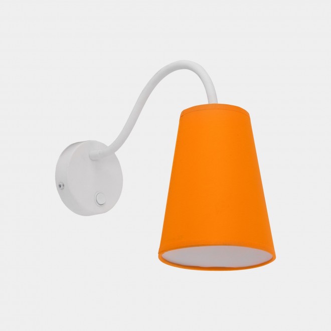 TK LIGHTING 2448 | Wire-TK Tk Lighting zidna svjetiljka 1x E27 narančasto, bijelo