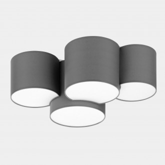 TK LIGHTING 4393 | Mona-TK Tk Lighting stropne svjetiljke svjetiljka 4x E27 sivo, bijelo