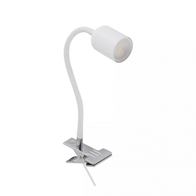 TK LIGHTING 4559 | Top-TK Tk Lighting svjetiljke sa štipaljkama svjetiljka s prekidačem fleksibilna 1x GU10 bijelo, krom
