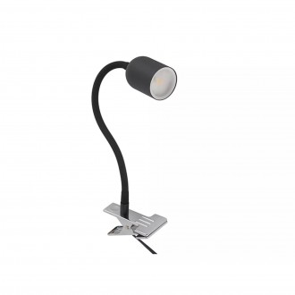 TK LIGHTING 4561 | Top-TK Tk Lighting svjetiljke sa štipaljkama svjetiljka s prekidačem fleksibilna 1x GU10 crno, krom