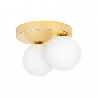 TK LIGHTING 4696 | Bianca-TK Tk Lighting zidna, stropne svjetiljke svjetiljka 2x G9 zlatno, opal