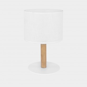 TK LIGHTING 5217 | Deva-TK Tk Lighting stolna svjetiljka 33cm s prekidačem 1x E27 bijelo, drvo
