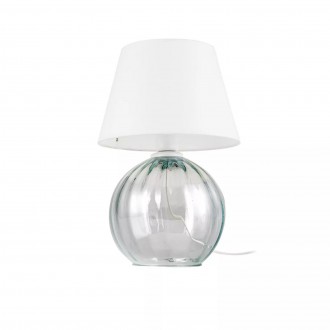 TK LIGHTING 5337 | Aurea Tk Lighting stolna svjetiljka 43cm s prekidačem 1x E27 prozirno, bijelo