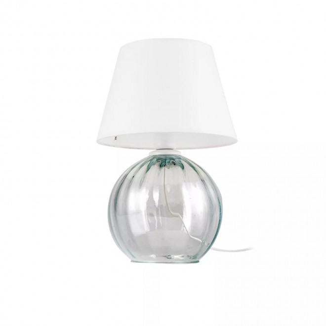 TK LIGHTING 5337 | Aurea Tk Lighting stolna svjetiljka 43cm s prekidačem 1x E27 prozirno, bijelo