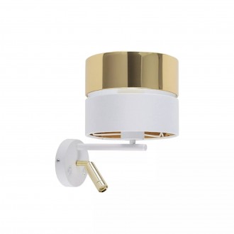 TK LIGHTING 5361 | Hilton-TK Tk Lighting zidna svjetiljka elementi koji se mogu okretati 1x E27 + 1x G9 bijelo, zlatno