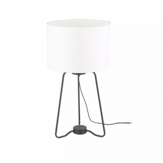 TK LIGHTING 5581 | Tampa-TK Tk Lighting stolna svjetiljka 65cm s prekidačem 1x E27 crno, bijelo