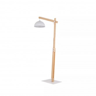 TK LIGHTING 5592 | Oslo-TK Tk Lighting podna svjetiljka 180cm s prekidačem elementi koji se mogu okretati 1x E27 bijelo, bezbojno