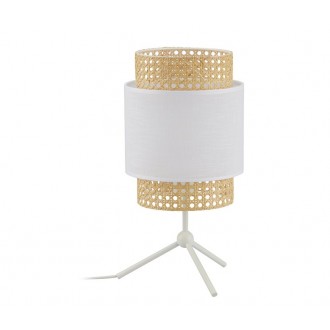 TK LIGHTING 6565 | Boho-TK Tk Lighting stolna svjetiljka 45cm s prekidačem 1x E27 bijelo, bezbojno