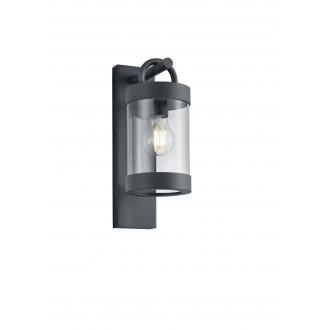TRIO 204160142 | Sambesi Trio zidna svjetiljka svjetlosni senzor - sumračni prekidač 1x E27 IP44 antracit, prozirno