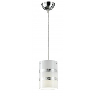 TRIO 308700189 | Nikosia Trio visilice svjetiljka 1x E27 opal, srebrno