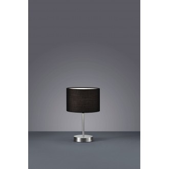 TRIO 501100102 | Hotel-TR Trio stolna svjetiljka 32cm sa prekidačem na kablu 1x E14 poniklano mat, crno