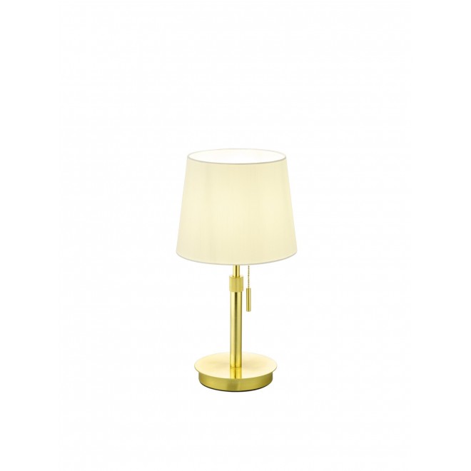 TRIO 509100108 | Lyon-TR Trio stolna svjetiljka 45cm s poteznim prekidačem s podešavanjem visine 1x E27 mat zlato, bijelo