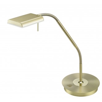 TRIO 520910108 | Bergamo-TR Trio stolna svjetiljka 50cm sa dodirnim prekidačem fleksibilna, jačina svjetlosti se može podešavati 1x LED 1100lm 3000K mat zlato