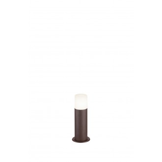 TRIO 522260124 | Hoosic Trio podna svjetiljka 30cm 1x E27 IP44 boja rdže, opal