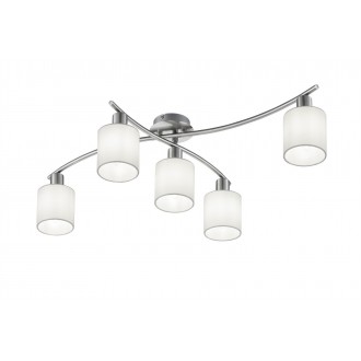 TRIO 605400501 | Garda-TR Trio stropne svjetiljke svjetiljka elementi koji se mogu okretati 5x E14 poniklano mat, bijelo