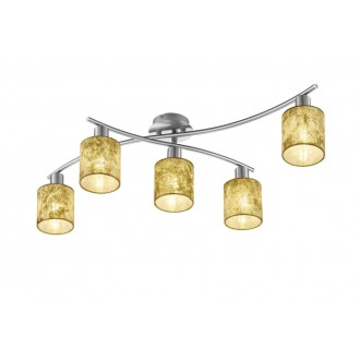 TRIO 605400579 | Garda-TR Trio stropne svjetiljke svjetiljka elementi koji se mogu okretati 5x E14 poniklano mat, zlatno