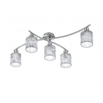TRIO 605400589 | Garda-TR Trio stropne svjetiljke svjetiljka elementi koji se mogu okretati 5x E14 poniklano mat, srebrno