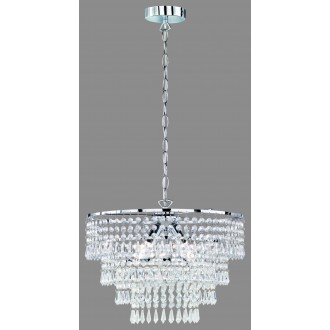 TRIO R13473006 | Orient-TR Trio luster svjetiljka 3x E14 krom, kristal