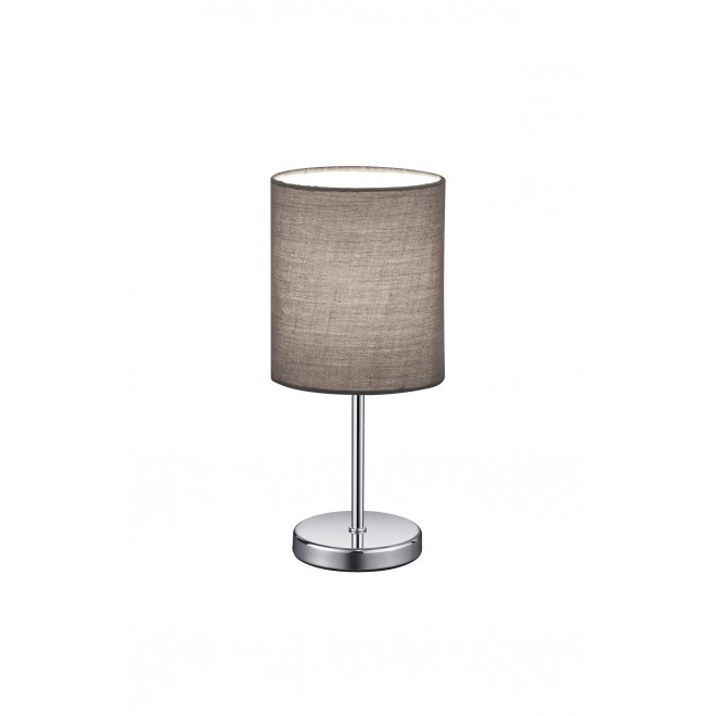 TRIO R50491011 | Jerry-TR Trio stolna svjetiljka 28,5cm sa prekidačem na kablu 1x E14 krom, sivo
