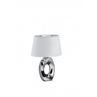 TRIO R50511089 | Taba Trio stolna svjetiljka 33cm sa prekidačem na kablu 1x E14 srebrno, bijelo