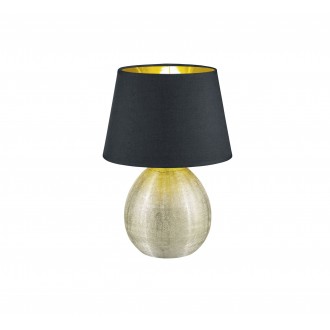TRIO R50631079 | Luxor-TR Trio stolna svjetiljka 35cm sa prekidačem na kablu 1x E27 zlatno, crno